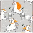 thumbnail image 1 of Metal Light Switch Plate Cover Magical Orange Rainbow Unicorn UNI009, 1 of 13