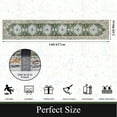thumbnail image 4 of Findosom 2.6'x14' Hallway Runner Rug Washable Vintage Kitchen Laundry Runner with Non Slip Backing Farmhouse Entryway Living Room Floor Mat Stain Resistant Runner Carpet Green, 4 of 6