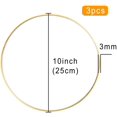thumbnail image 2 of Set of 3 Metal Rings for Wedding Wreath, Dream Catcher and Macrame Gold 25 cm,MU, 2 of 6