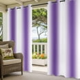 thumbnail image 2 of Outdoor Curtains for Patio Waterproof Ombre Purple White Indoor/Outdoor Curtain Tiebacks Gradient Color Privacy Curtain Sun Block Grommet Drapes for Pergolas Gazebo Porch Balcony 2 Panel 54x108 Inch, 2 of 9