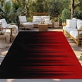 thumbnail image 2 of Dark Red Black Ombre Outdoor Rug for Patio/Deck/Porch, Non-Slip Large Area Rug 5 x 7 Ft, Modern Abstract Art Striped Gradient Indoor Outdoor Rugs Washable Area Rugs, Camping Rug Carpet Runner, 2 of 8
