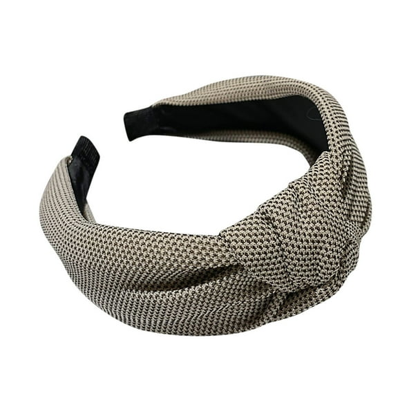 WTXUE Headbands for Women, Fashion Hairpin Tie Head Knitted Hair Hairband Hoop Women Knot Headband Headband, Beige