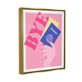 thumbnail image 3 of Stupell Industries Bye Holding Travel Passport Graphic Art Metallic Gold Floating Framed Canvas Print Wall Art, Design by Daphne Polselli, 3 of 6