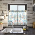 thumbnail image 4 of Yayeee Kitchen Curtains Light Filtering 27"x24" Rod Pocket Short Cafe Window Panel, Small Pastel Pattern, 4 of 7