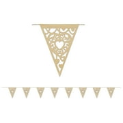 Die-Cut Kraft Paper Heart Pennant Banner 9 1 By 4" X 12'- 12 Pack(1 Per Package)