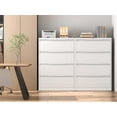 thumbnail image 2 of Lateral File Cabinet, 4 Drawer Wide File Cabinet, Metal Filing Cabinets with Lock, Large Deep Drawer for Home Office School Hanging Files Letter/Legal/A4/F4 Size, Assembly Required, White, 2 of 9