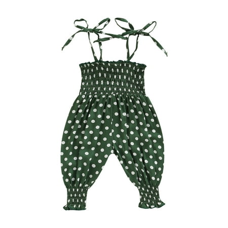 

Meihuid Baby Girl Overalls Romper Jumpsuit Sleeveless Halter Floral Bodysuit Long Pants