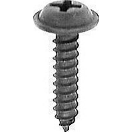 

50 #10 X 1-1/4 Phillips Flat Top Washer Head Screws Black E-Coat