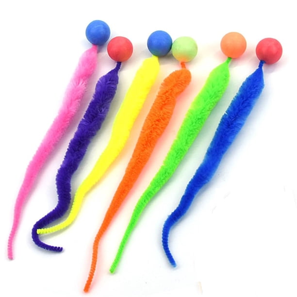 Jiggle para Gato Mascota Juguetes Ejercicio 2024 Interactivo Gato Juguete Bouncy con Cola Gato Juguetes Bouncy para Gatos Jugar Ejercicio Interior
