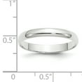 thumbnail image 3 of Primal Gold 10 Karat White Gold 3mm Lightweight Half Round Wedding Band, 3 of 6