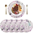 thumbnail image 2 of Coolnut Floral with Peacock Round Placemat Set of 4, Non-Slip Heat Resistant & Waterproof Plate Pads for Dinner Table Table Placemats, 15.4 in Home Decor Gifts, 2 of 6