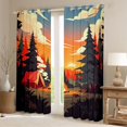 thumbnail image 2 of Erosebridal Outdoor Camping Black Out Curtains For Camper Gifts,Country Style Curtains Pack of 2 (42x63 Each) For Kids Boys, 2 of 7