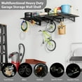 thumbnail image 3 of GloryStar Floating Storage Shelves, 400 Lbs Capacity – Garage, Shop, Shed, Basement Organization – Metal Rack for Tools, Supplies & Bulk Items, 3 of 7