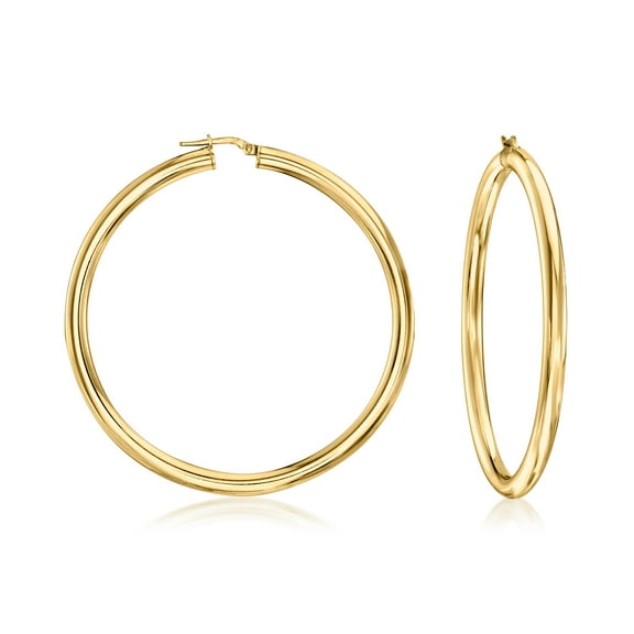 Ross-Simons Italian 18kt Gold Over Sterling Large Hoop Earrings, Women's, Adult