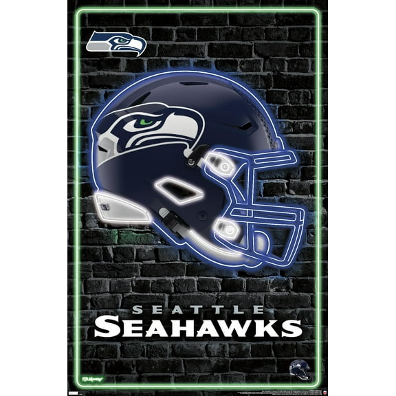 NFL Seattle Seahawks - Neon Helmet 23 Wall Poster, 22.375" x 34"