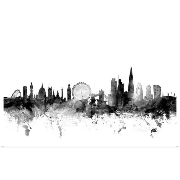 Great BIG Canvas | "London England Skyline" Art Print - 30x20