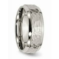 thumbnail image 4 of Titanium Polished And Hammered 8mm Beveled Edge Band (Size 15) Made In China tb236-15, 4 of 4