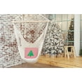 thumbnail image 4 of 16" x 16" Simply Daisy Pride Garland Tree Polyester Accent Pillow, Pink Icing (1 Count), 4 of 4