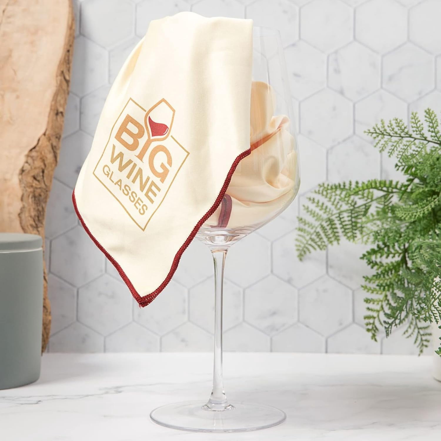 Wine Glass Polishing Cloth | Microfiber Towel for Streak-Free, Spot-Free Shine & Drying