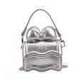 thumbnail image 2 of Bolso de Hombro con Solapa Salvador para Mujer Mini Bolso Cruzado Elegante Plata, 2 of 9