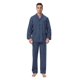 thumbnail image 1 of Apparonia Conjunto de Pijamas para Hombre de Algodón con Cuello con Muesca Pijamas para Hombre de Manga Larga Ropa de Dormir para Hombre con Bolsillos y Frente Fly Rayas Azules Delgadas S, 1 of 7