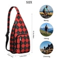 thumbnail image 3 of Retro Plaid Sling Backpack - Classic Checkerboard Print Crossbody Bag, Fashionable Anti-Theft Pack for Commuters, 3 of 4
