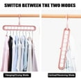thumbnail image 3 of 4 Packs of Hangers Space Saving for clothes, Small Space Saving, Magic Hanger Organizer, Shirt Organizer for Closet, Dress Organizer with 9 Holes for Closet Storage, Dormitory, Bedroom (Pink), 3 of 7