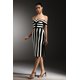 thumbnail image 4 of Vestido largo Bellabarnetten Perly con hombros descubiertos y rayas, 4 of 6