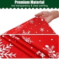 thumbnail image 2 of decorUhome Disposable Christmas Tablecloth - 6 Pack, 54 x 108 inch Decorative Rectangular Table Cover, Waterproof Plastic Tablecloth, Red & White, 2 of 7