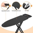 thumbnail image 4 of Ironing Board Full Size  Iron And Set Height Adjustable Foldable Boards Standard Table Stand With Anti-skid Rest 13" X 43" Black, 4 of 9