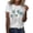 White, variant on T Shirts for Women Sweet Floral Flower Pattern Printed Crew Neck Short Sleeve Tops Summer Casual Botanical Garden Tees Wear