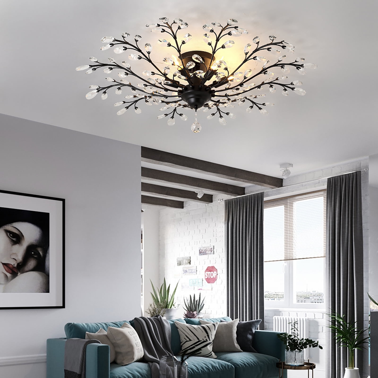 Arturesthome 2-Light Cloud Pendant Light – Modern Fluffy Cotton Lampshade Chandelier, 23.6 Inch, White, For Kids' Rooms And Living Rooms