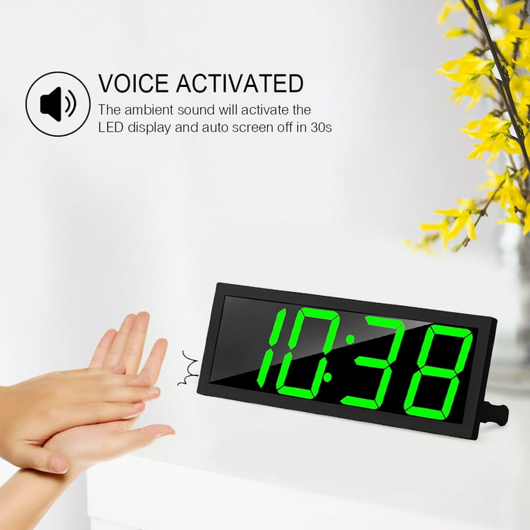 Wifi-enabled Large Digital Wall Clock Countdown Timer Thermometer  Scoreboard RGB Lighting Timezone Selection 7-segment Display 