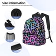 thumbnail image 5 of Lsque Rainbow Animal Skin Classic Casual Backpack - Large Capacity Water-Resistant Backpack for School, Work, Travel, and Outdoor Activities, 5 of 8