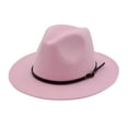 thumbnail image 1 of ¡Rebaja! Sombrero ancho vintage Fdelink para hombre y mujer con hebilla ajustable, estilo Outback, color rosa., 1 of 1