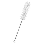 Nylon Cleaning Brush with Fan-Shaped End, 8.75" - Twisted Stainless Steel Wire Handle - Ideal for 1" - 1.2" Diameter Tubes, Bottles, Flasks, Cylinders, Jars, Vases, Cups - Eisco Labs