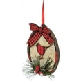 thumbnail image 4 of Northlight Plaid Cardinal Disc Christmas Ornament - 4" - Red and Black, 4 of 4