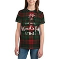 thumbnail image 3 of Wukai Wonderful Time Christmas Youth Unisex Short Sleeve T-Shirt for Boys, Girls, Teens, and Kids-Large, 3 of 7