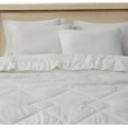 thumbnail image 3 of Chezmoi Collection Skye 3-Piece 100% Cotton Muslin Thin Comforter Set Oversized King, White Reversible Soft Washed Cotton Gauze Breathable Lightweight Summer Blanket, 3 of 9