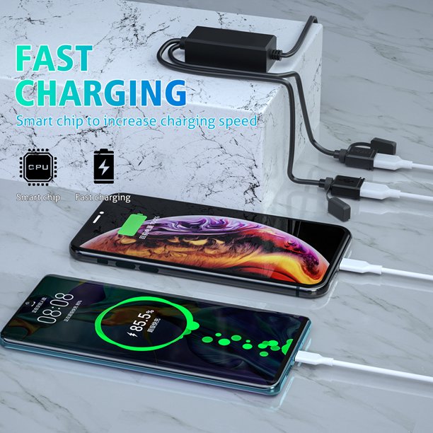 Kit de cargador USB rápido para motocicleta Adaptador SAE a USB dual con fusible en línea 10A Ehuebsd Accesorios para autos y motos