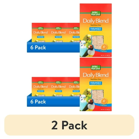 (2 pack) Wild Harvest Daily Blend Bird Food for Parakeet, Canary & Finch, 2 lb