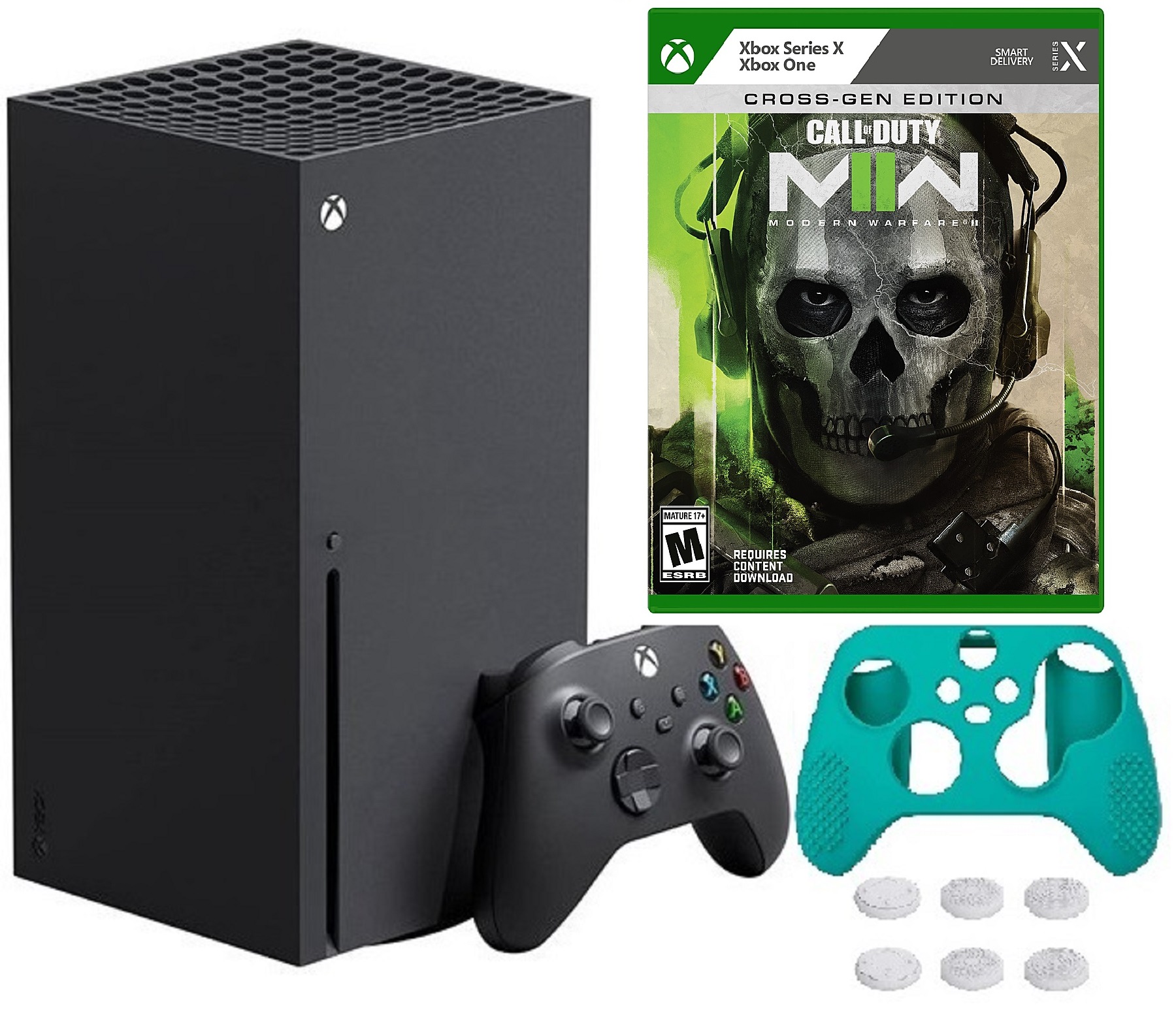 2022 Newest Xbox -Series -X- Gaming Console System- 1TB SSD Black X Version with Disc Drive W/Call of Duty: Modern Warfare II | Silicone Controller Cover Skin