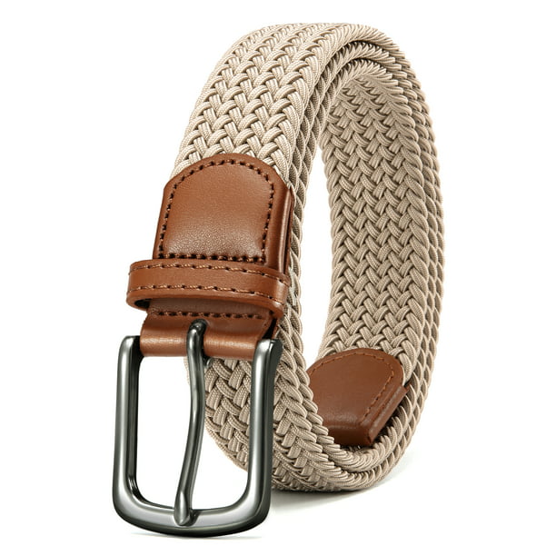 Stretch Belts for Men, CHAOREN Elastic Braided Woven Belt 1 3/8