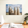 thumbnail image 3 of Elephant Stock Fluffy White Llamas Wall Art - Horizontal Canvas Wall Art - Living Room Wall Decor - Animal Canvas - Blue And Brown Decor - 12" x 8", 3 of 8