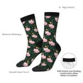 thumbnail image 4 of Logiee Pink Sleeping Fox Print Adult Socks for Men & Women,Calf Socks, Ankle Socks,Boots Socks,Breathable Casual Sock,Unisex Crew Socks, 4 of 6