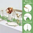thumbnail image 2 of HIDAWN 6 Pcs Green Glass Candlestick Holders Tealight Candle Holders, Votive Candle Taper Candle Holder, 2 of 9