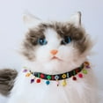 thumbnail image 2 of Collier pour Animaux Sangle de Cou pour Animaux Collier pour Animaux Réglable avec Décoration de Balle à Pompon Coloré Confortable Sangle de Cou pour Chien Fourniture pour Animaux, 2 of 8