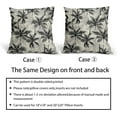thumbnail image 6 of Black Grey Palm Tree Pillow Covers 16x16 Inch Set of 2, Summer Coconut Trees Tropical Decorative Throw Pillow Cases Beach Cushion Covers Hawaiian Decoration Gift Farmhouse Sofa Couch Bed Decor, 6 of 6