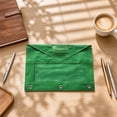 thumbnail image 4 of 3-hole Pencil Pouch, Large Pencil Case PouchTransparent PVC Document Storage, Pen Bag, Clear Window Pencil Case, Detachable Folder, Green, 4 of 6