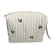 thumbnail image 5 of Bolsa organizadora bonita de algodón acolchado, bolsa de pañales pequeña para bebé, bolsa de cosméticos portátil, bolso de mamá para cochecito para , Cereza, 5 of 10